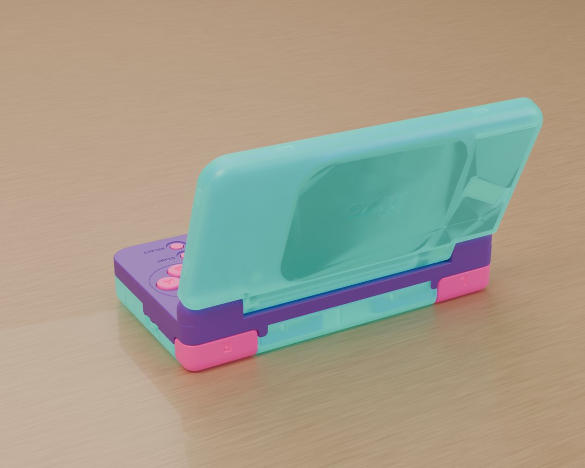 Translucent mint lid, back view